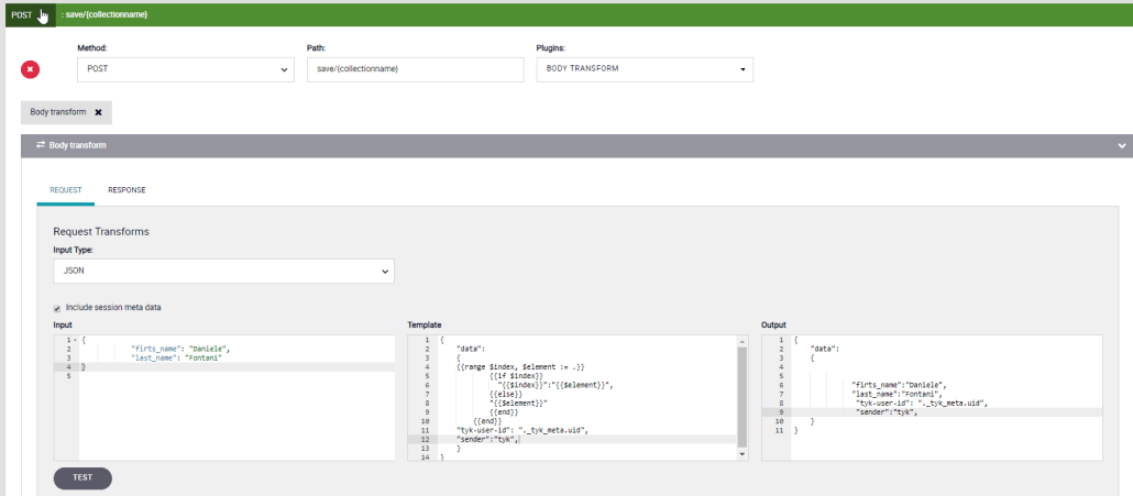 Tyk, api gateway in azione: mappatura campi