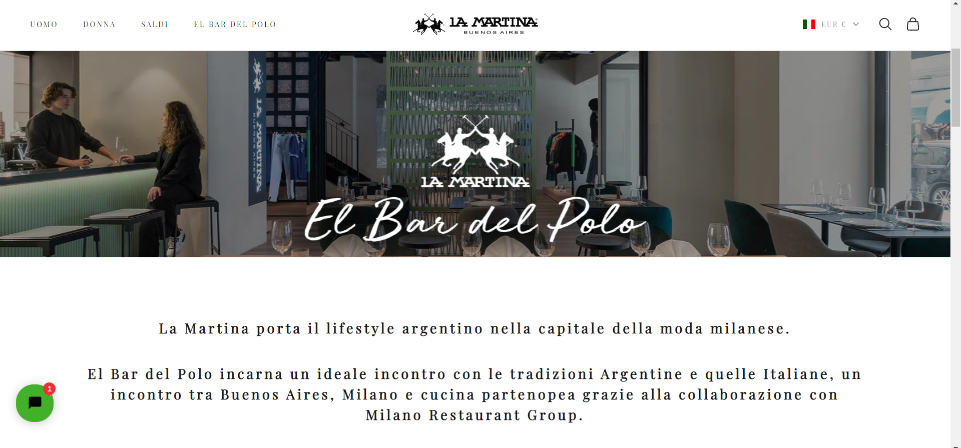 Sintra digital Business partner Shopify, La Martina Store Milano